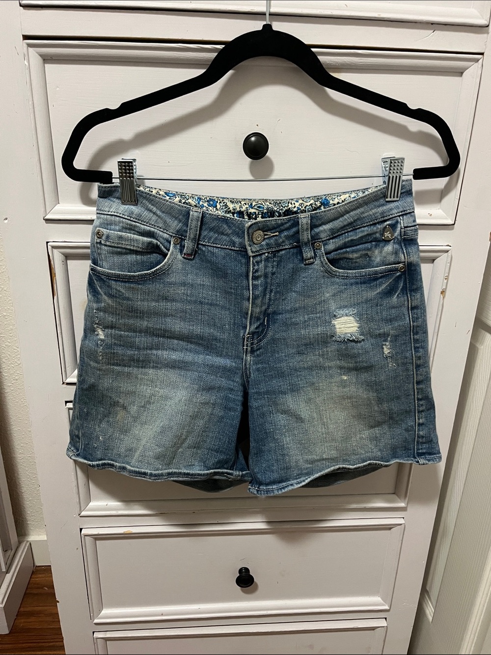 Idyllwind Light Blue Distressed Denim Shorts